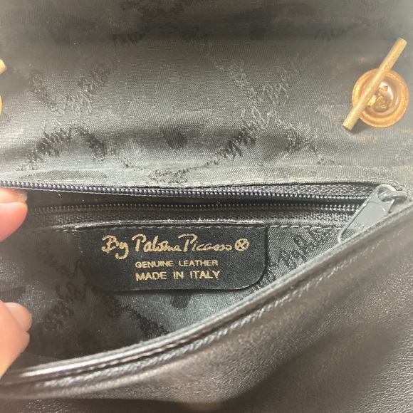 VTG 80’s Paloma Picasso Leather Mini Crossbody Bag - Picture 6 of 7